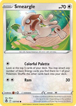 Smeargle (137)/195 Common Reverse Holofoil