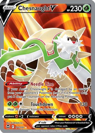 Chesnaught V (Full Art) (171)/195 Ultra Rare Holofoil