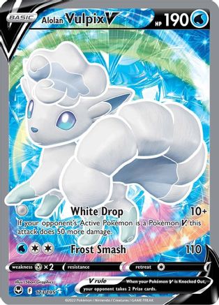 Alolan Vulpix V (Full Art) (173)/195 Ultra Rare Holofoil