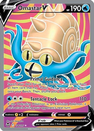 Omastar V (Full Art) (174)/195 Ultra Rare Holofoil