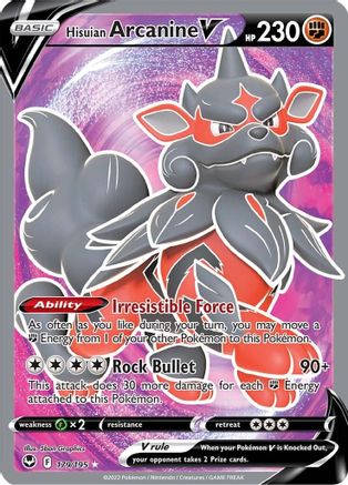 Hisuian Arcanine V (Full Art) (179)/195 Ultra Rare Holofoil