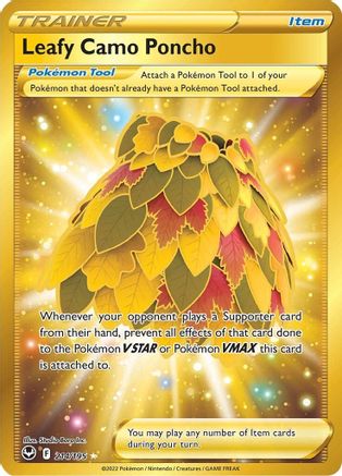 Leafy Camo Poncho (Secret) (214)/195 Secret Rare Holofoil