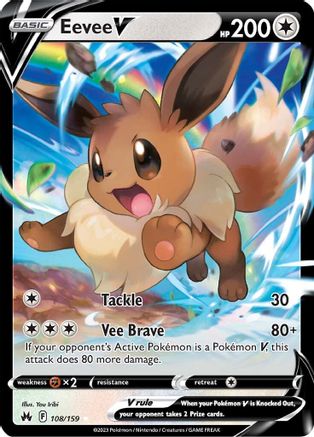 Eevee V (108)/159 Ultra Rare Holofoil