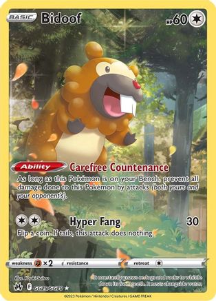 Bidoof (GG29)/70 Ultra Rare Holofoil