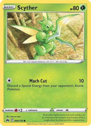 Scyther (6)/159 Common Reverse Holofoil
