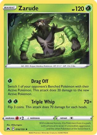 Zarude (16)/159 Holo Rare Reverse Holofoil
