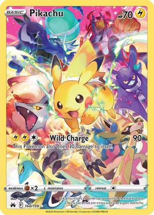 Pikachu (Secret) (160)/159 Secret Rare Holofoil (Cabinet-NM)