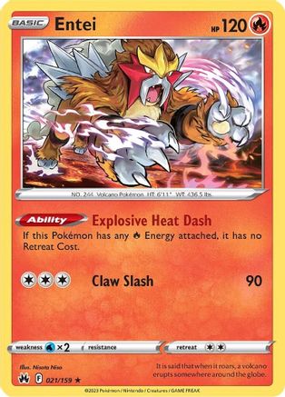 Entei (21)/159 Holo Rare Reverse Holofoil