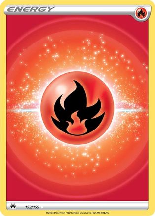 Fire Energy (Texture Full Art) (153)/159 Ultra Rare Holofoil