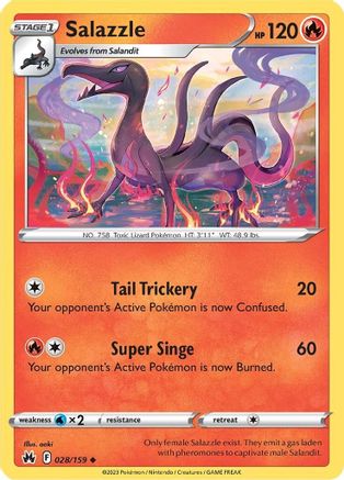 Salazzle (28)/159 Uncommon Reverse Holofoil