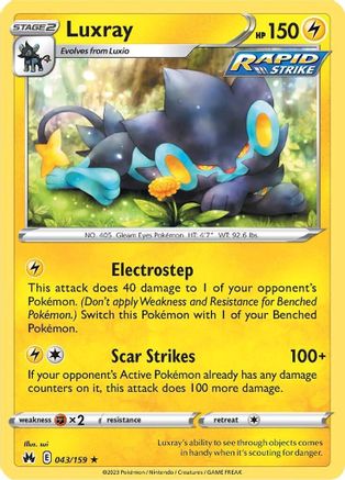 Luxray (43) (43)/159 Rare Reverse Holofoil