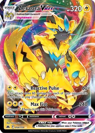 Zeraora VMAX (54)/159 Ultra Rare Holofoil