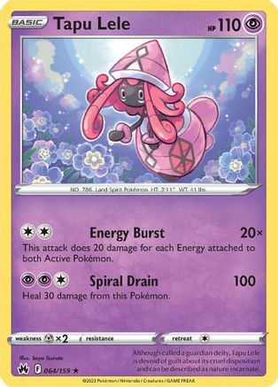 Tapu Lele (64)/159 Holo Rare Holofoil