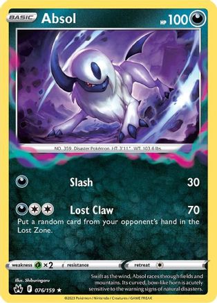 Absol (76)/159 Holo Rare Reverse Holofoil