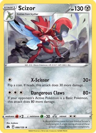 Scizor (86)/159 Rare Reverse Holofoil