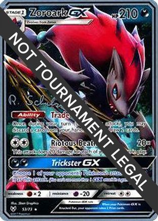 Zoroark GX - 2018 (Robin Schulz) (53) Ultra Rare