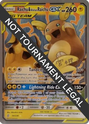 Raichu & Alolan Raichu GX - 2019 (Haruki Miyamoto) (54) Ultra Rare