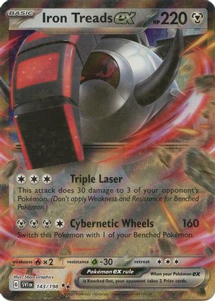 Iron Treads ex - 143/198 (143) Double Rare Holofoil