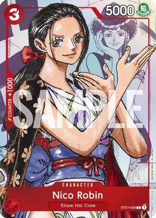 Nico Robin - ST01-008 (Alternate Art) (ST01-008) - One Piece Promotion Cards Foil (Cabinet-NM)