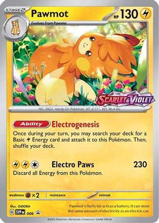 Pawmot - 006 (Prerelease) (6) Promo Holofoil