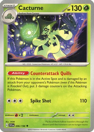 Cacturne - 006/198 (6) Uncommon Reverse Holofoil