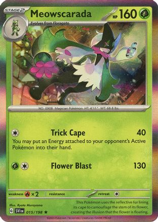 Meowscarada - 015/198 (15) Rare Reverse Holofoil