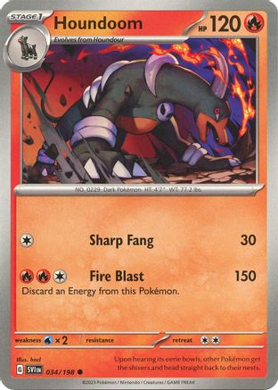 Houndoom - 034/198 (34) Common Reverse Holofoil