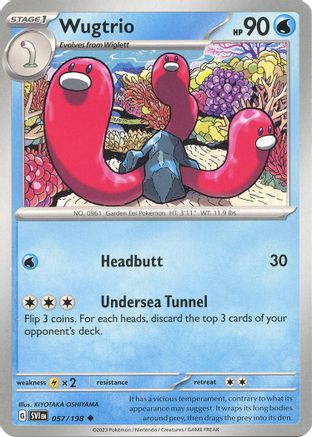 Wugtrio (57) Uncommon Reverse Holofoil