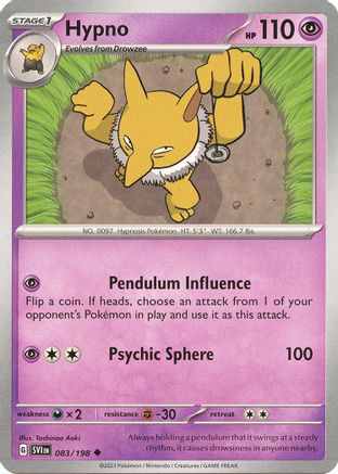 Hypno (83) Uncommon Reverse Holofoil