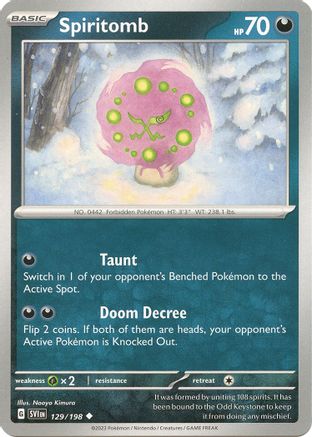 Spiritomb (129) Uncommon Reverse Holofoil