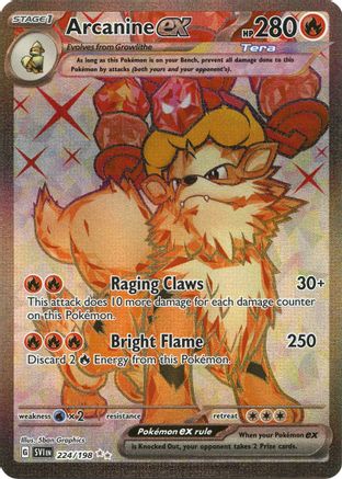 Arcanine ex - 224/198 (224) Ultra Rare Holofoil