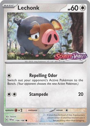 Lechonk - 154/198 (Store Promo) (154) Promo Reverse Holofoil