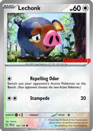 Lechonk - 154/198 (GameStop Promo) (154) Promo Reverse Holofoil