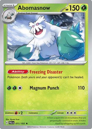 Abomasnow (11) Rare Reverse Holofoil