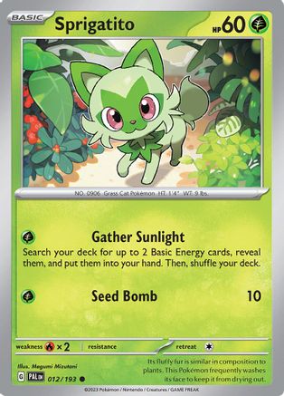 Sprigatito - 012/193 (12) Common Reverse Holofoil