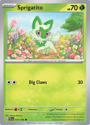 Sprigatito - 013/193 (13) Common Reverse Holofoil