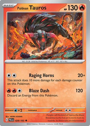 Paldean Tauros - 028/193 (28) Uncommon