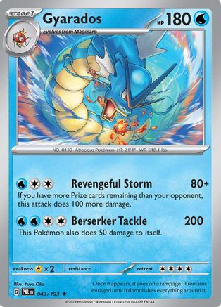 Gyarados (43) Rare Reverse Holofoil