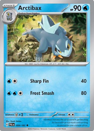 Arctibax - 059/193 (59) Uncommon Reverse Holofoil