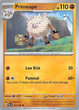 Primeape (107) Uncommon Reverse Holofoil
