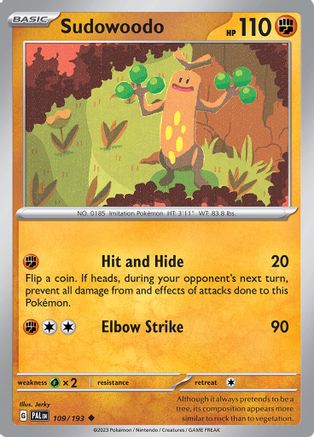 Sudowoodo (109) Uncommon Reverse Holofoil