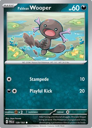 Paldean Wooper - 129/193 (129) Common