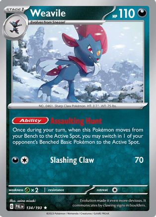 Weavile (134) Rare Holofoil