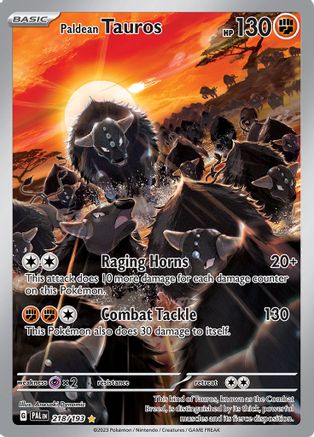 Paldean Tauros - 218/193 (218) Illustration Rare Holofoil
