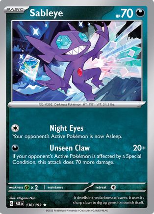 Sableye (136) Rare Holofoil