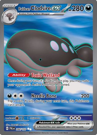 Paldean Clodsire ex - 244/193 (244) Ultra Rare Holofoil