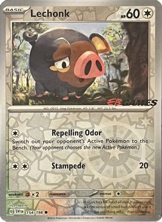 Lechonk - 154/198 (EB Games Promo) (154) Promo Reverse Holofoil