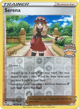 Serena - 164/195 (Regional Championships) [Staff] (164) Promo Reverse Holofoil
