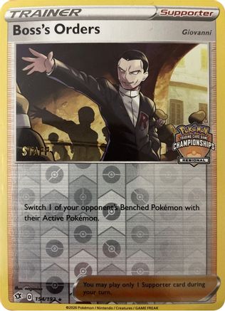 Boss's Orders - 154/192 (Regional Championships) [Staff] (154) Promo Reverse Holofoil