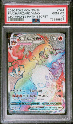 PSA 10 Charizard #74 Champion's path (Cabinet)